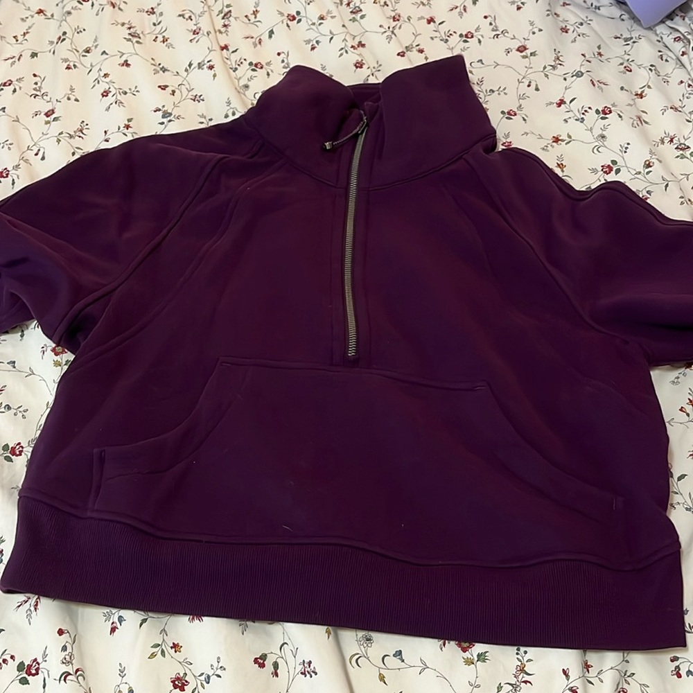 lululemon scuba oversized funnel half zip
